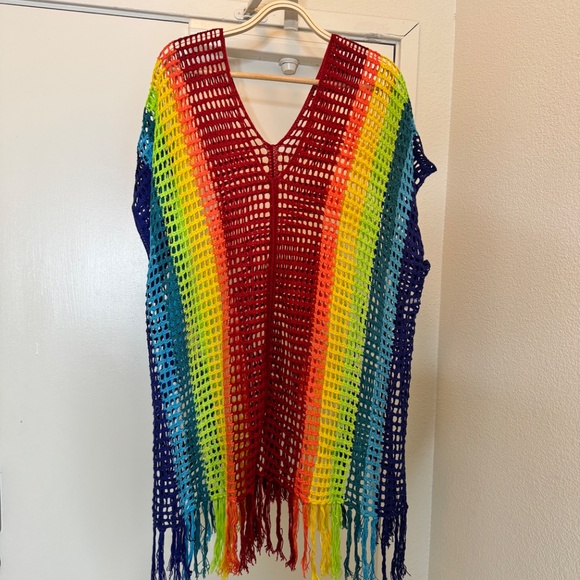 Women Crochet Sexy Coverup for Swimwear Women Summer Outfit Knitted Fishnet Top - Picture 8 of 11